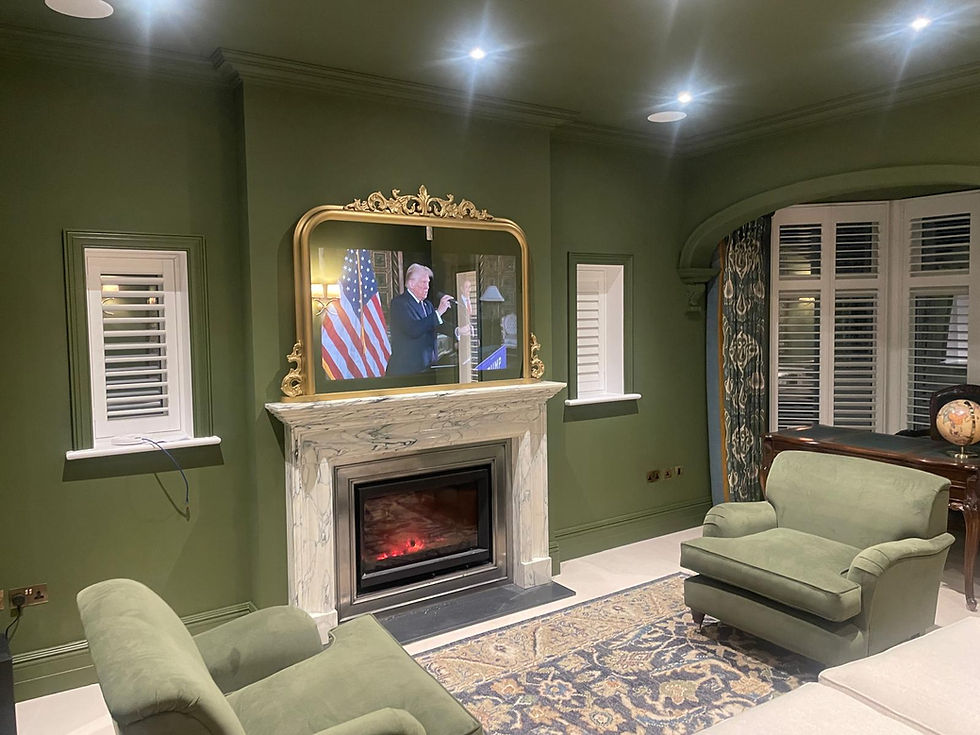 The Xander Louis Philipe Overmantle Mirror TV