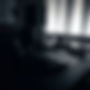Dark cinematic music studio interior with recording equipment