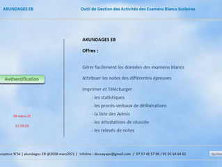 AkundaGes, le logiciel de Gestion des activités des examens blancs.