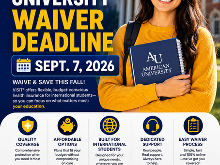 American University International Student Health Insurance Waiver