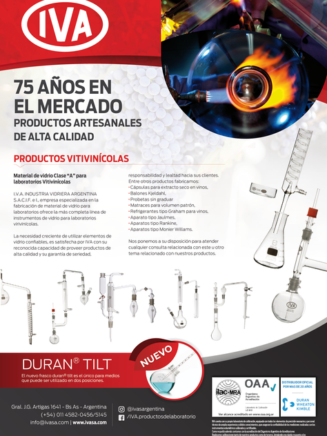 75 Años de Experiencia en Vidrio para la Industria Vitivinícola