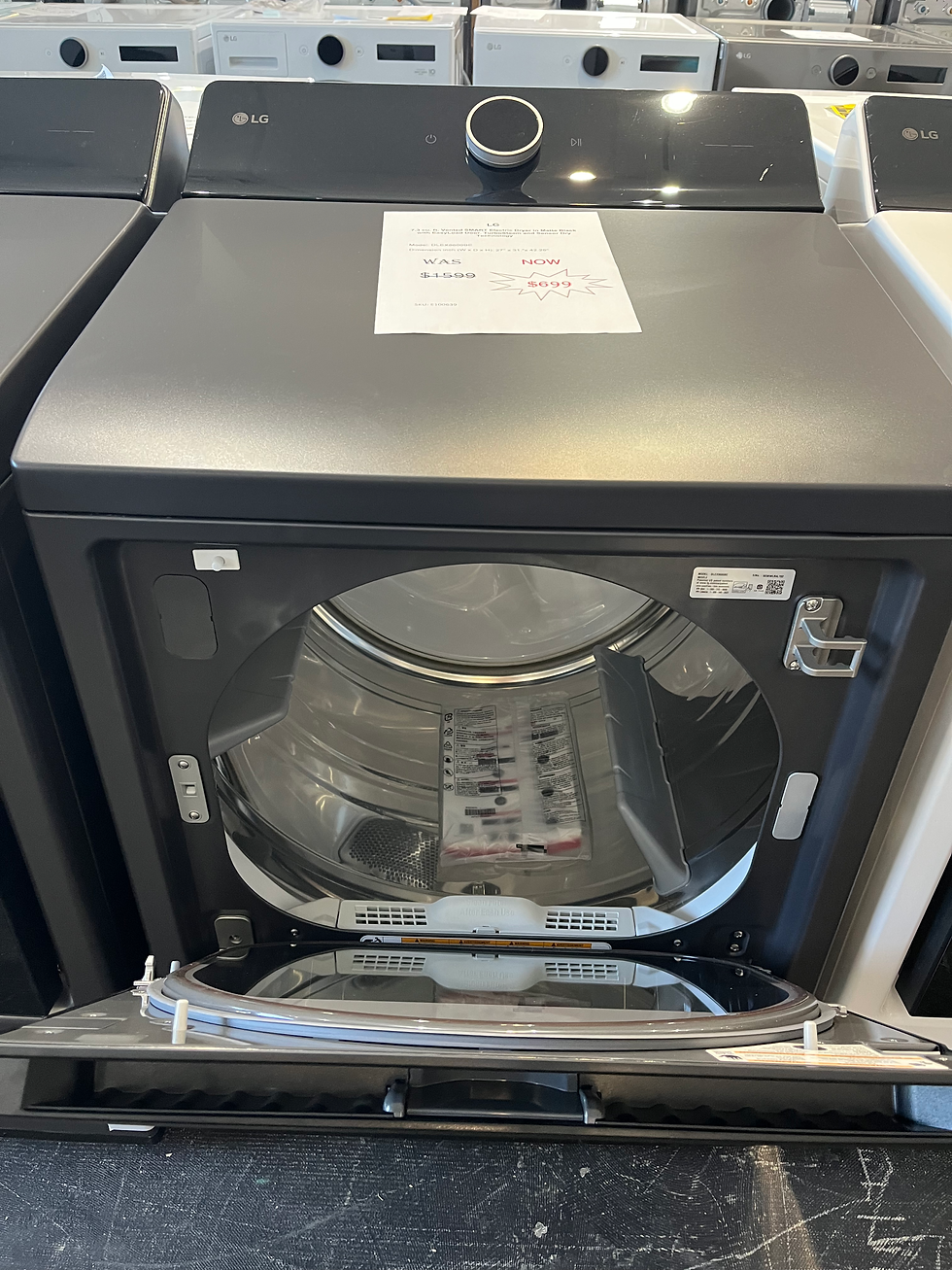 Thumbnail: LG 7.3 cu. ft. SMART Electric Dryer in Matte Black