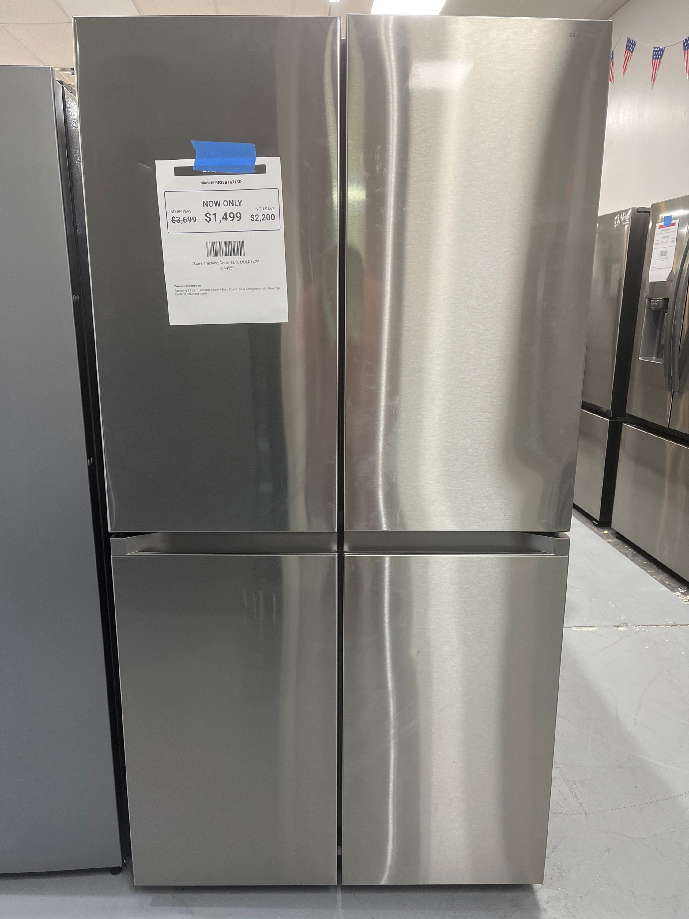 Samsung 23 cu.ft. Counter Depth 4-Door French Door Refrigerator 