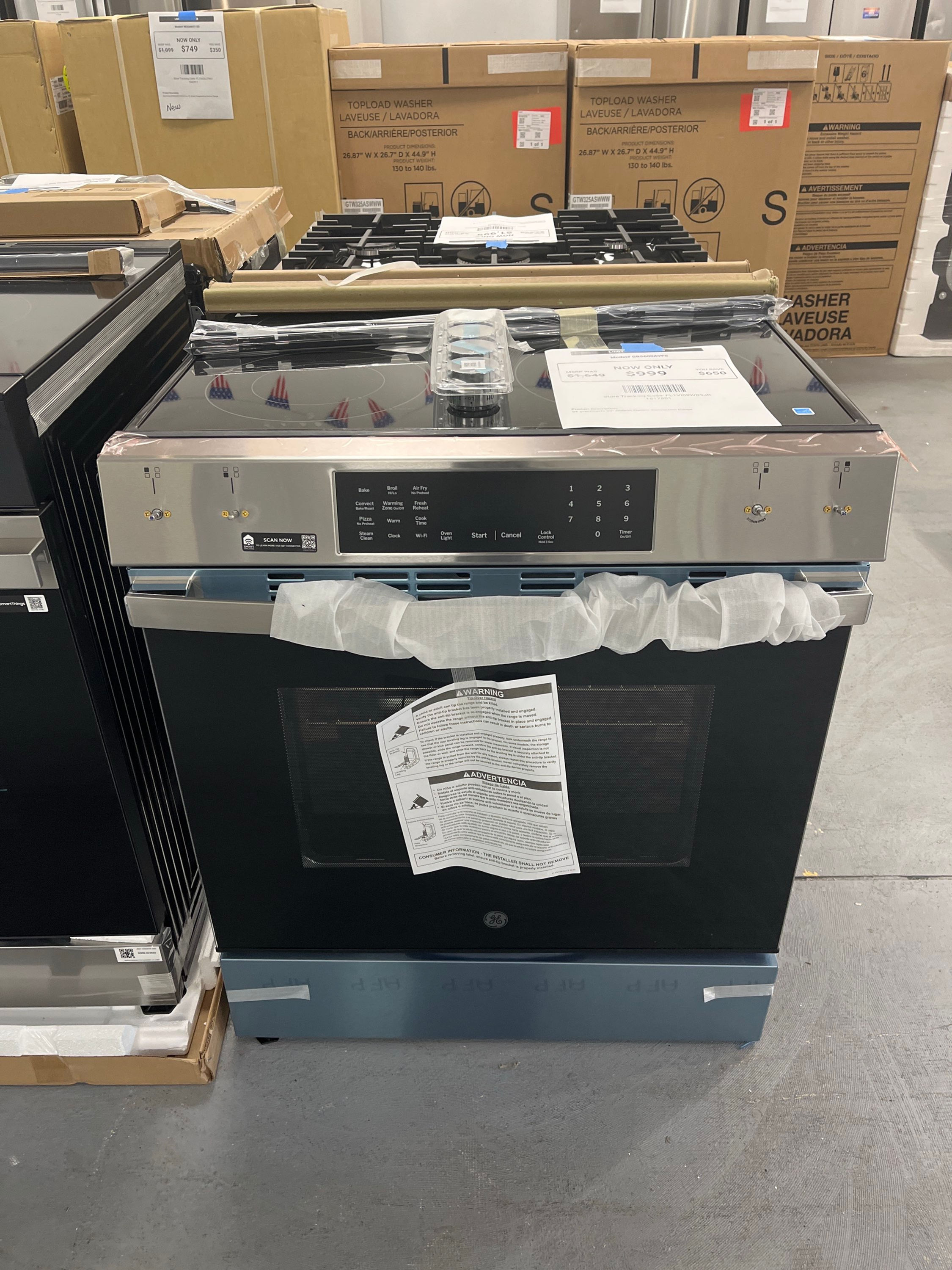 GE 30” Slide-In Electric Convection Range