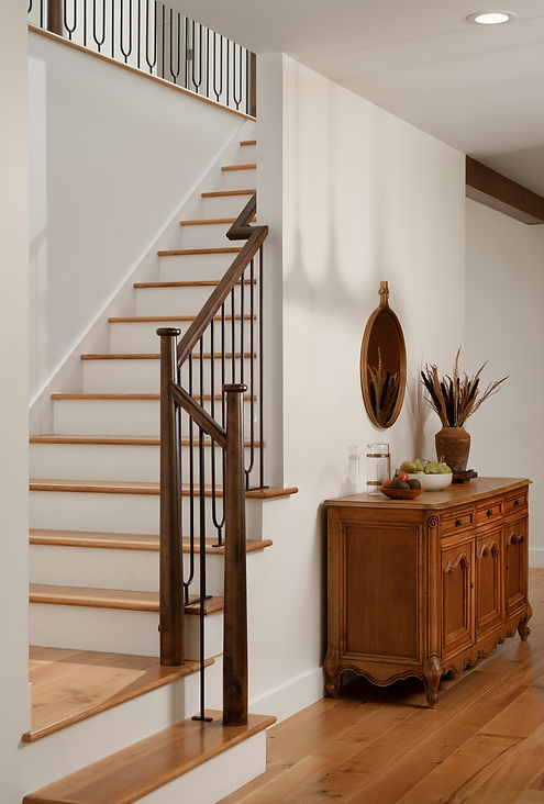 Forma Interiors LLC laid out custom stairs and railing