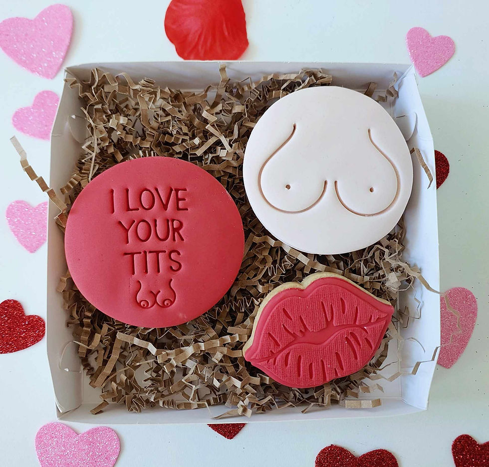 Mini Breasts Acrylic Imprint Stamp