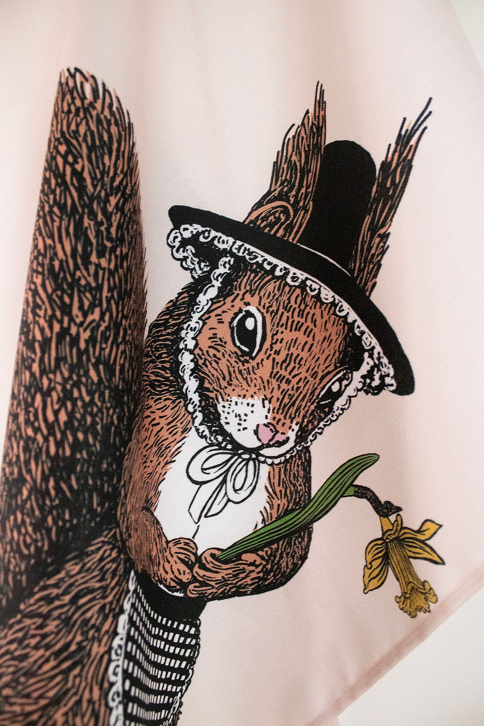 Thumbnail: Welsh Lady Squirrel Tea Towel
