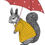 Thumbnail: Rainy Day Squirrel Sticker