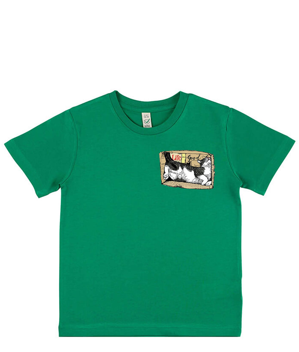Thumbnail: Happy Cat in a Box Kids T-Shirt