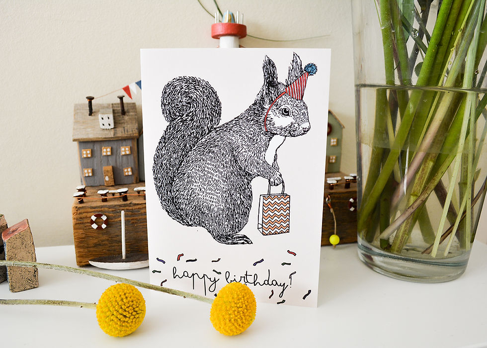 Thumbnail: Birthday Squirrel Card