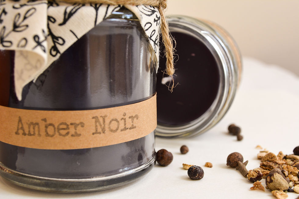 'Amber Noir' Hand Poured Candle