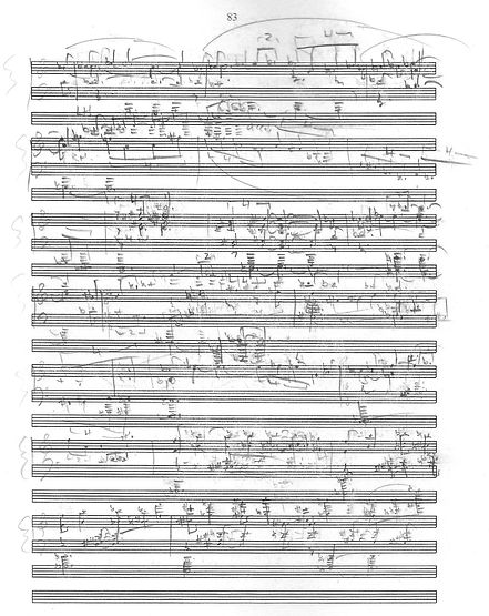 From Sombre Lands score excerpt by Peter Dayton