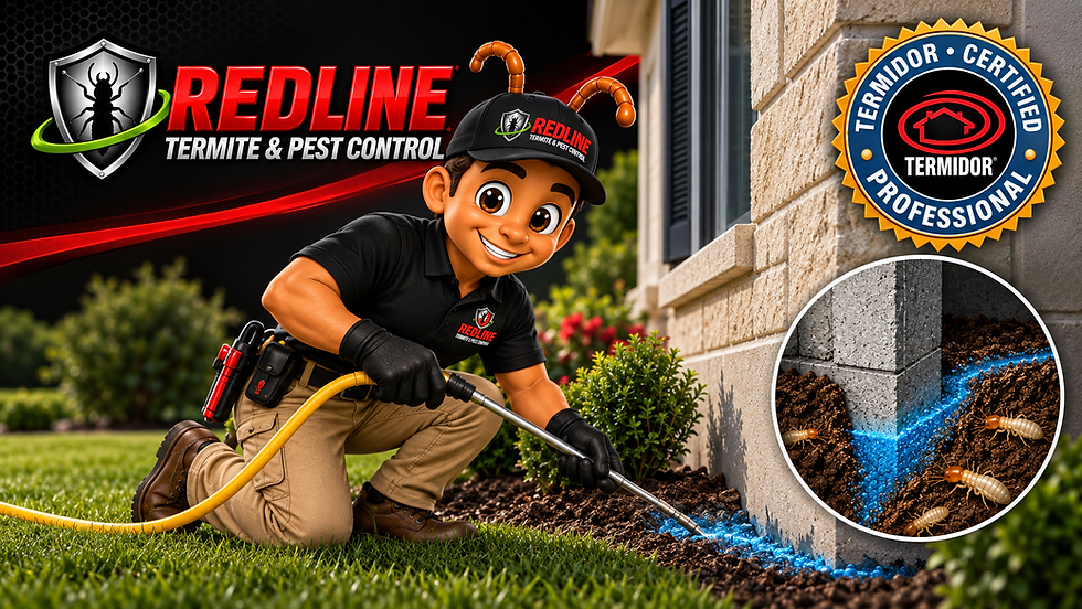 Redline termite services Huntsville AL professional spraying home