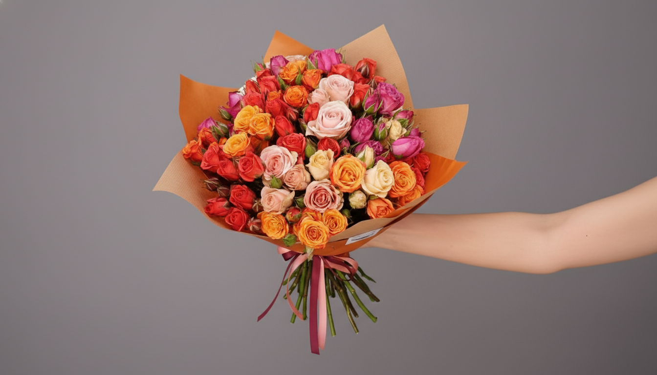 Bouquet mini rosas coloridas