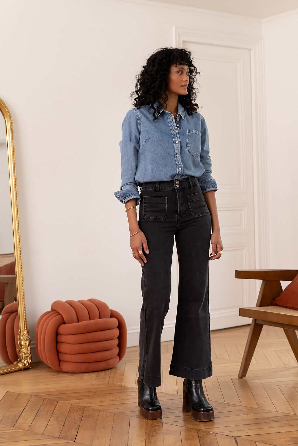 Thumbnail: ELENETTE JEANS MEDIUM GREY JD474-GM-3