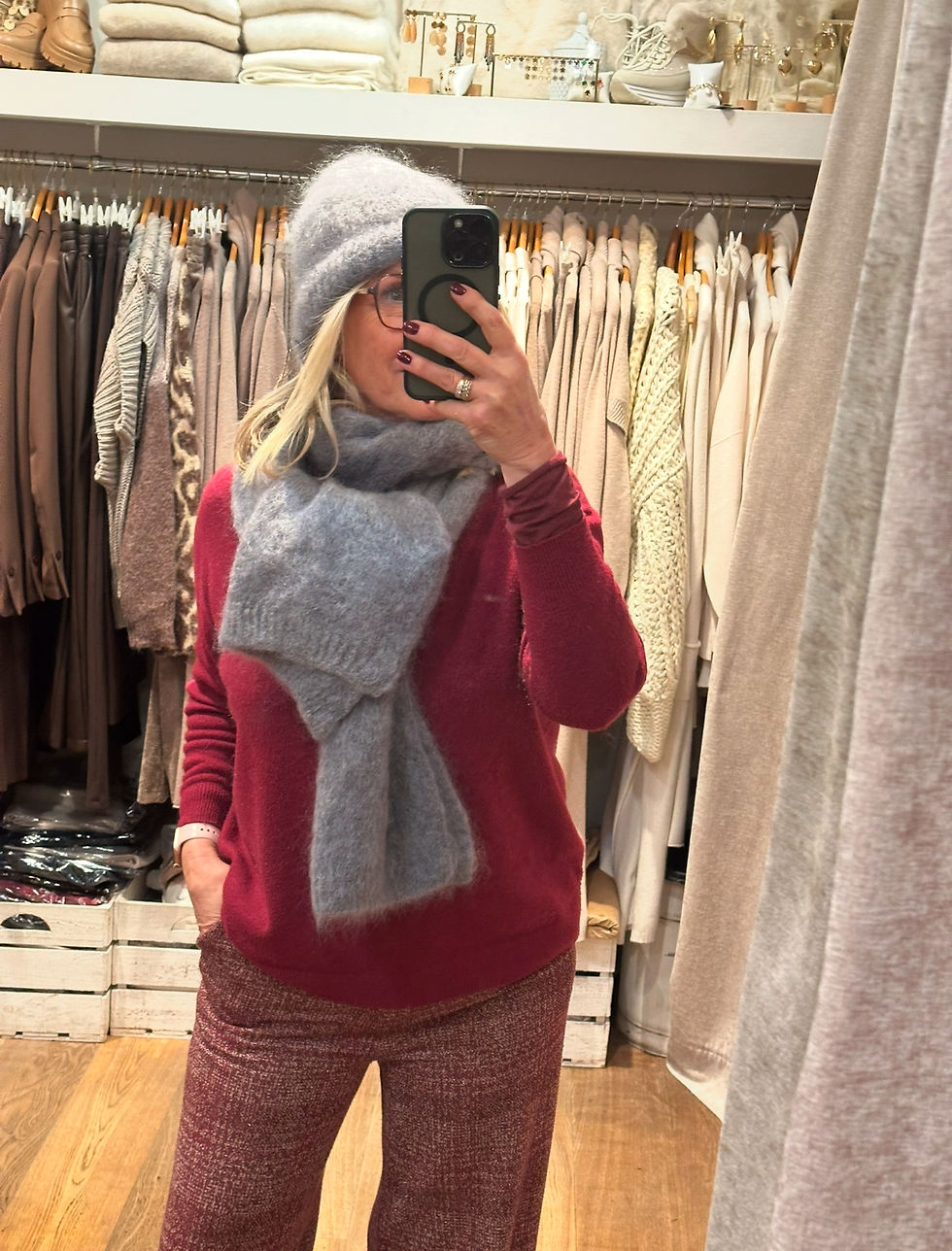 Thumbnail: STELLA KID MOHAIR SCARF GREY 22133