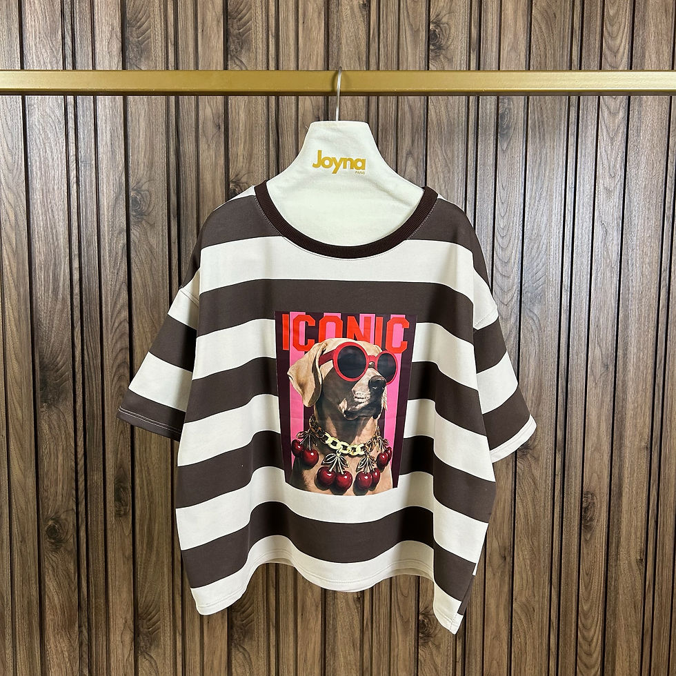 Thumbnail: LABRADOR STRIPED DOG TEE 45302-9