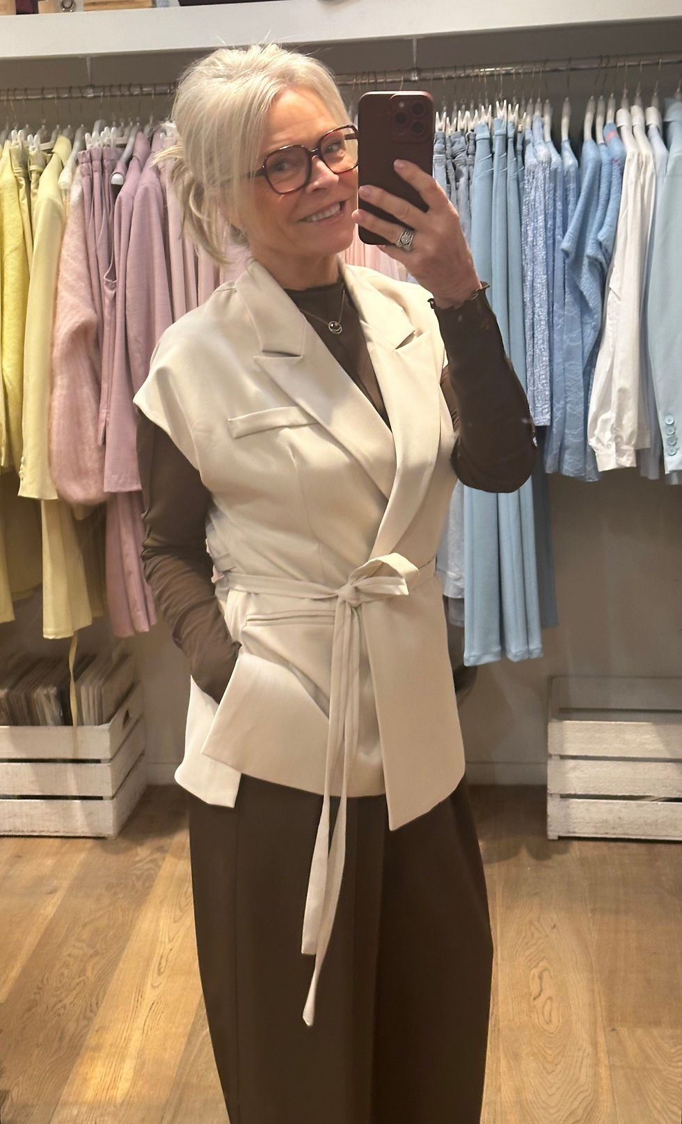 Thumbnail: CHLOE BLAZER SLEEVELESS  BEIGE 3967