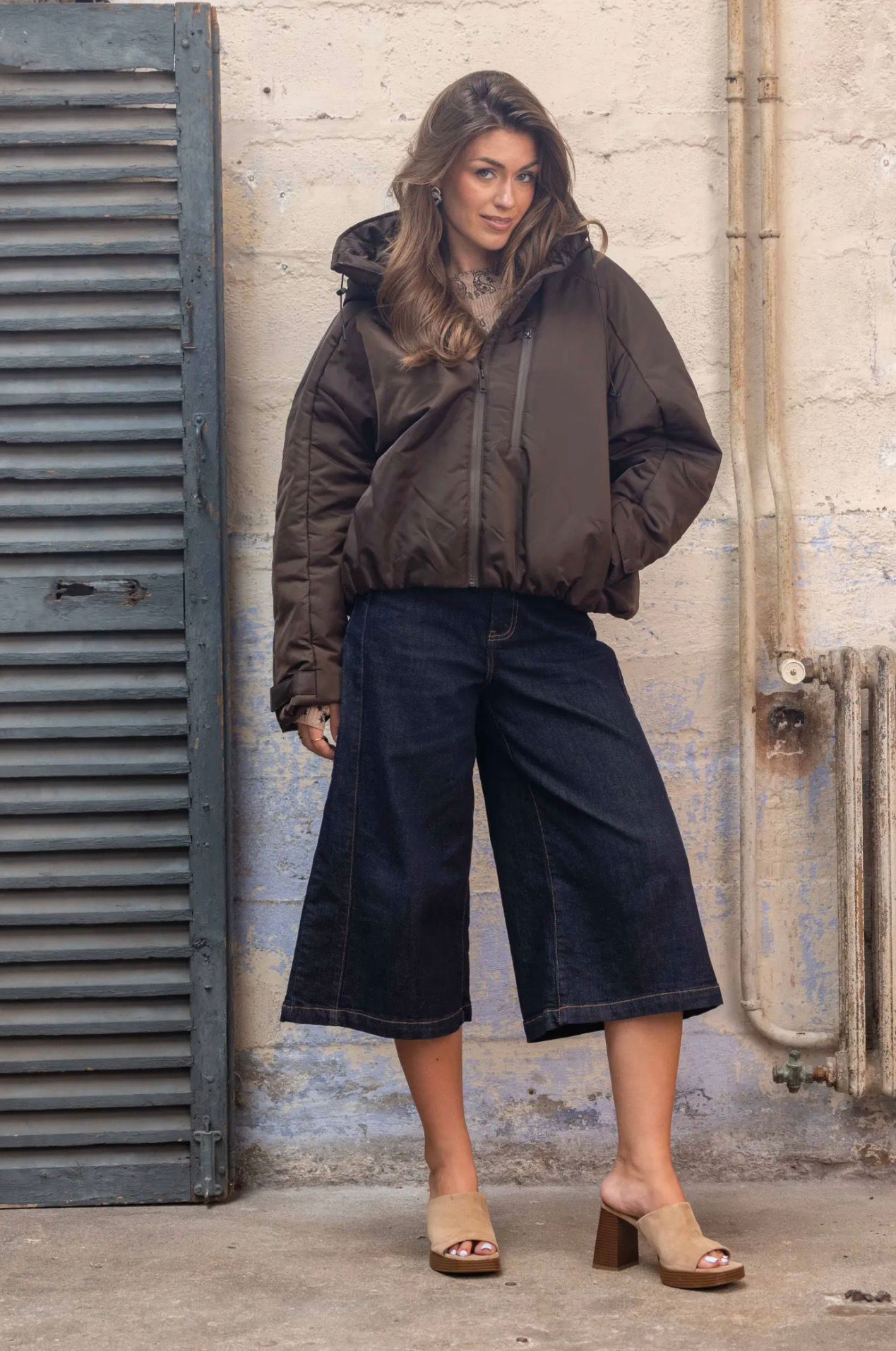 SAM HOODED JACKET CHOCO