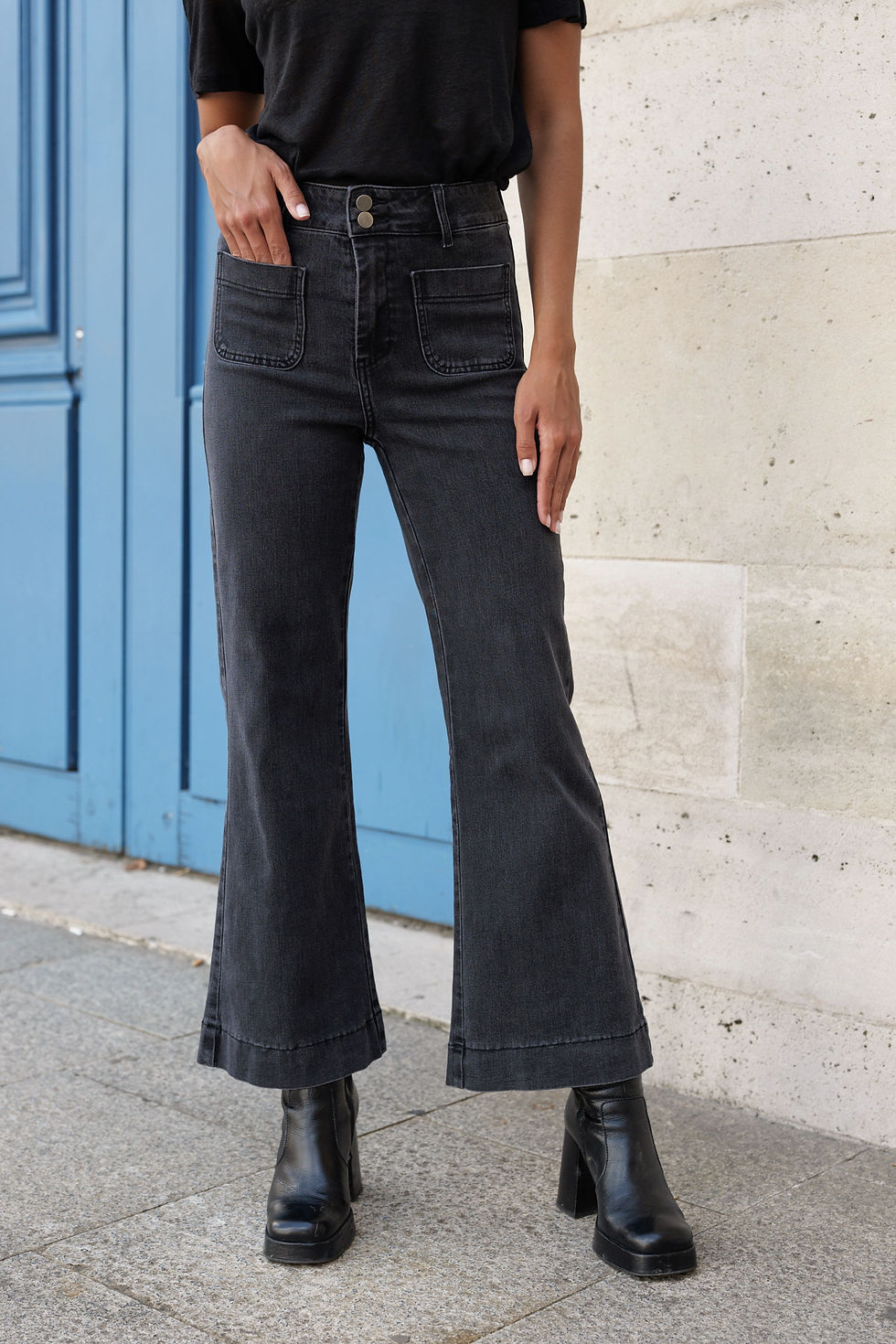 Thumbnail: ELENETTE JEANS MEDIUM GREY JD474-GM-3