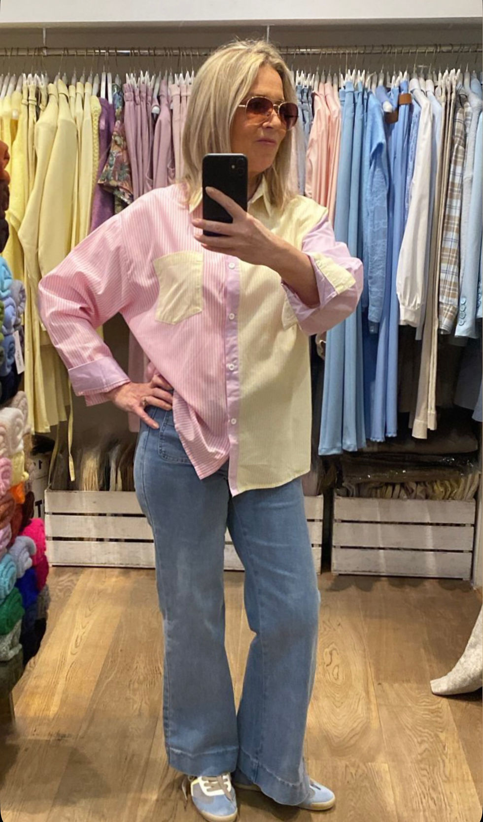 Thumbnail: MUSY STRIPED MULTI SHIRT M7419 