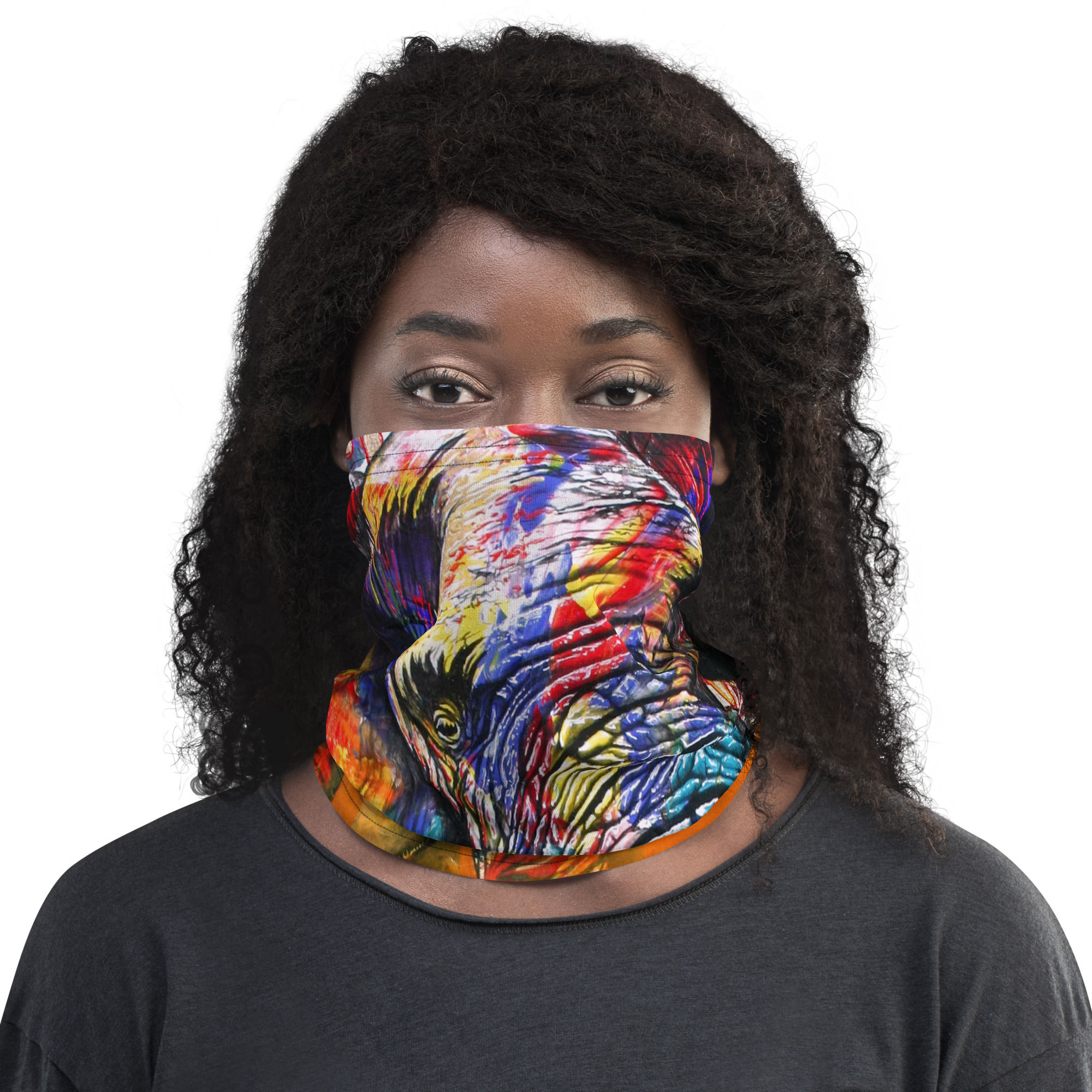 Afrocentric All-Over Neck Gaiter Mask