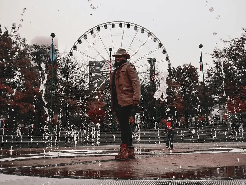 Man at Centennial Park in Atlanta, GA
