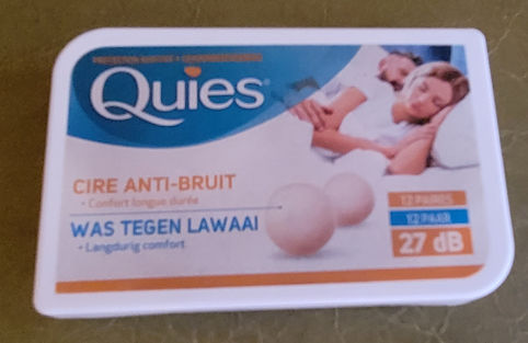 Quies wax earplugs top outside of 