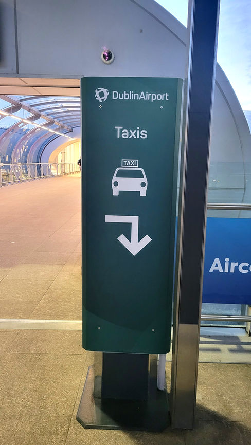 sign for taxi down 1 level