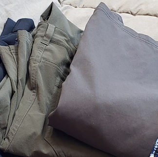 three pairs of pants