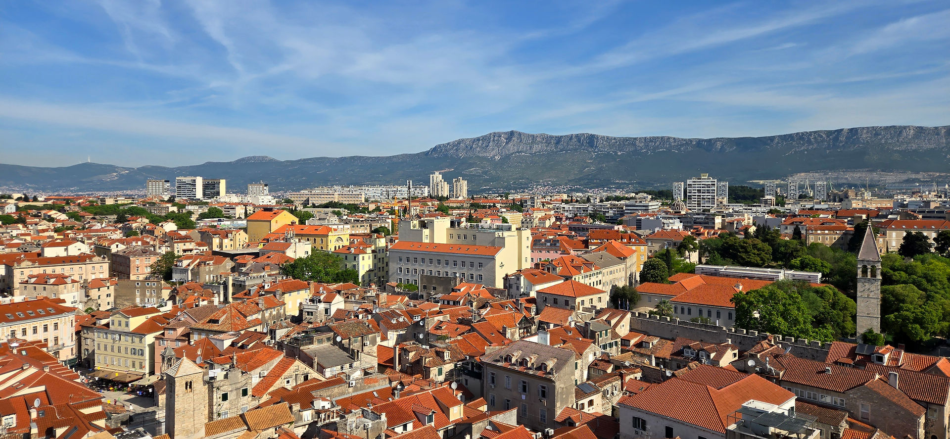 Split Croatia - Rooftops from the bell tower