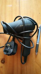 A small UK hair dryer