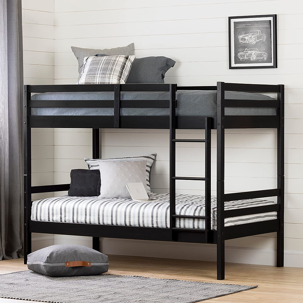 Thumbnail: South Shore Induzy Industrial Bunk Beds, Matte Black,