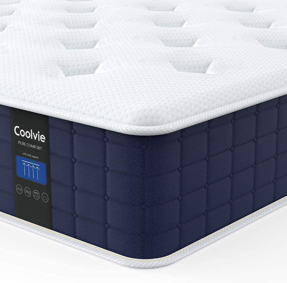 Full Mattress, Coolvie 10 Inch Hybrid Mattress Full Size, Individual Pocket Spri