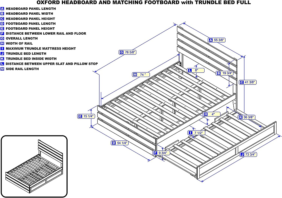 Thumbnail: AFI Oxford Full Bed with Footboard and USB Turbo Charger with Twin Trundle in Gr