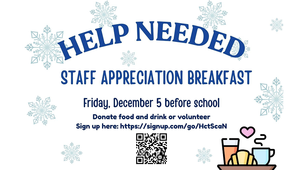 Staff Appreciation Breakfast Dec. 5th