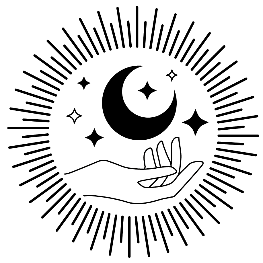 logo Meli Guidance, main tenant une étoile, entourée d'un soleil