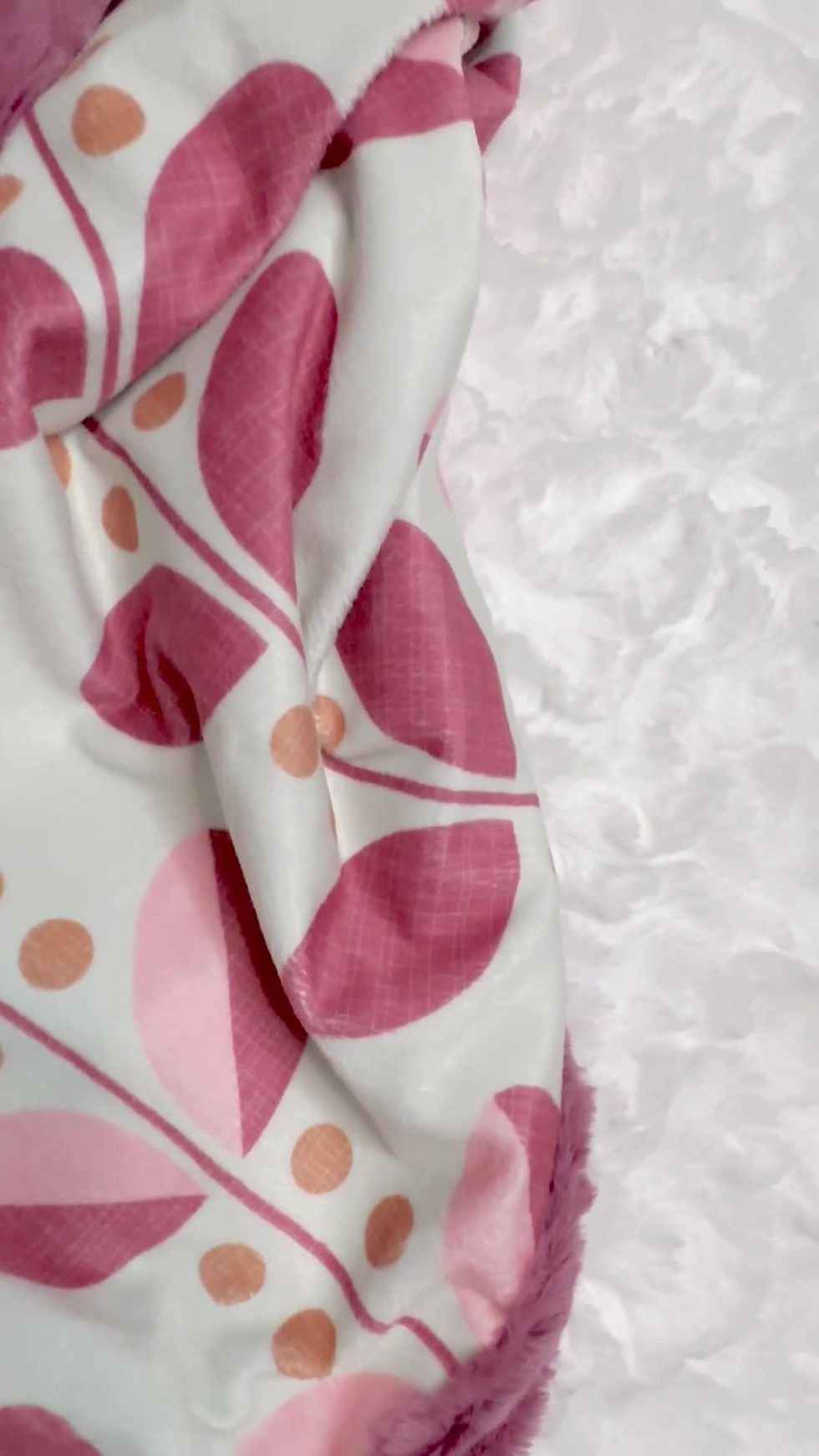 Thumbnail: Geometric Floral Baby Minky Blanket