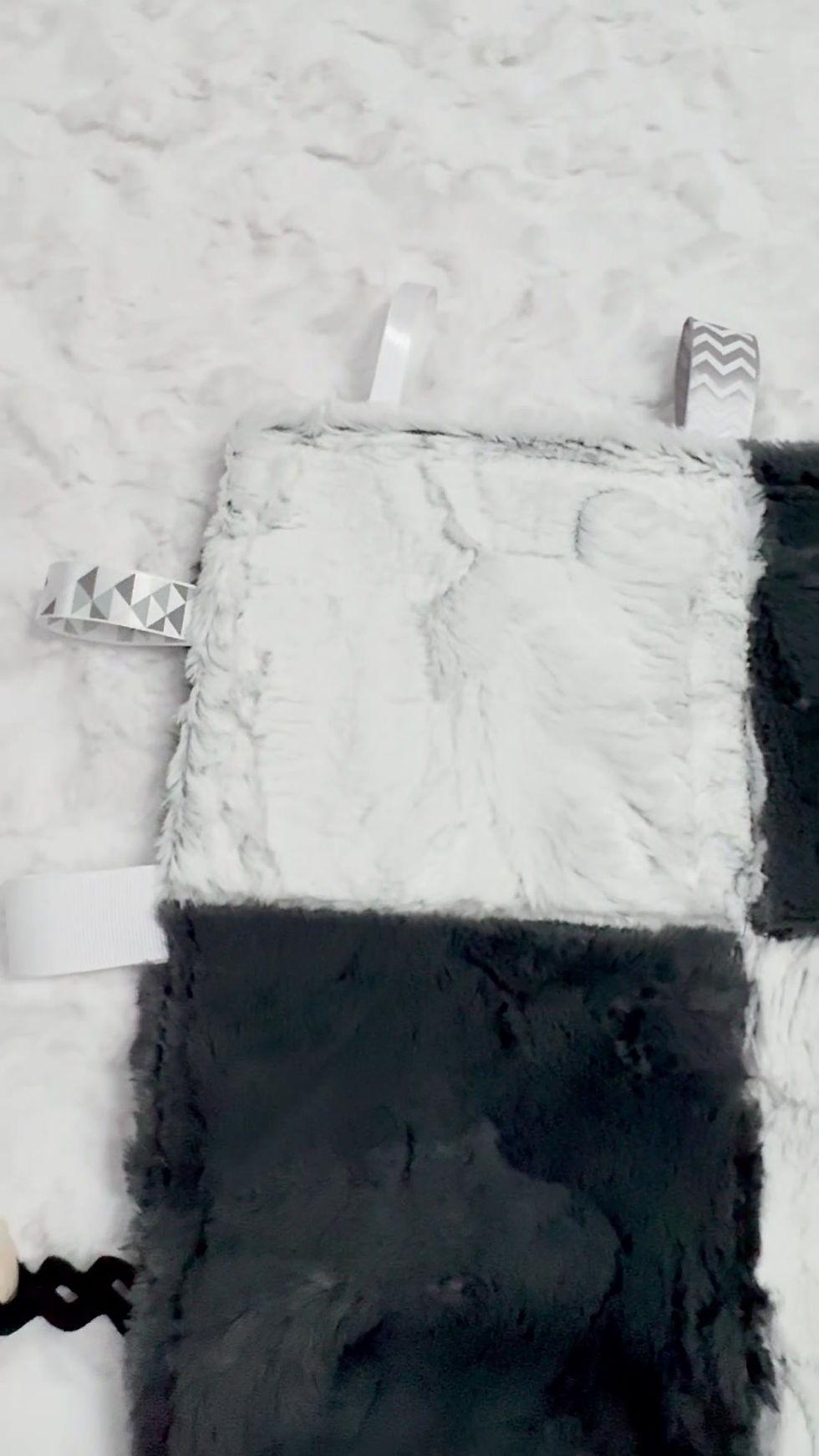 Thumbnail: Grey & White Crinkle tag Toy