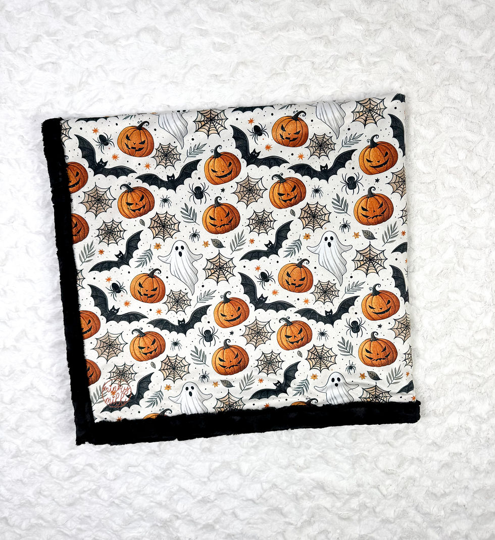Thumbnail: Halloween Pumpkins Minky Blanket 