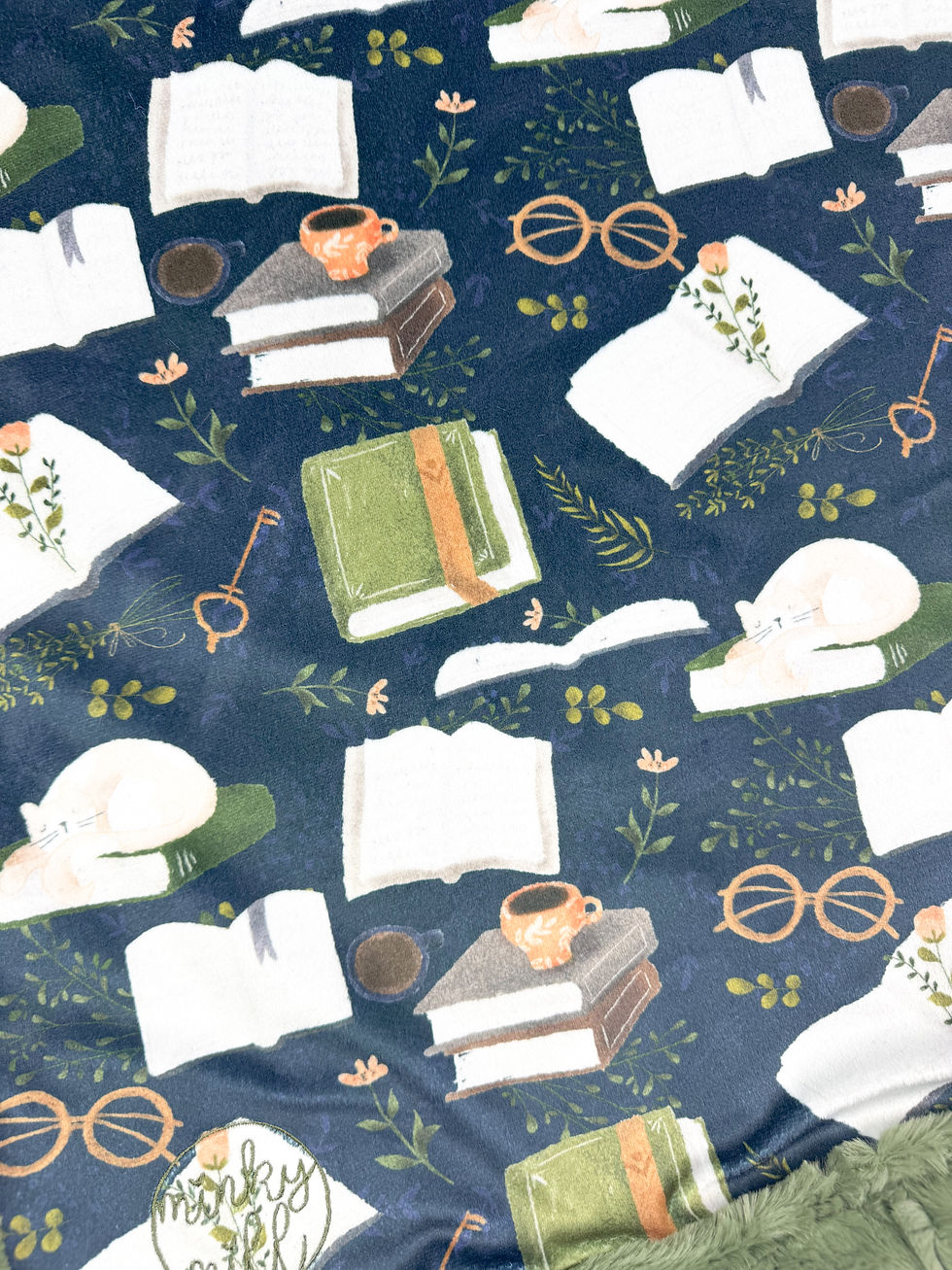 Thumbnail: Book Lovers Adult size Minky Blanket