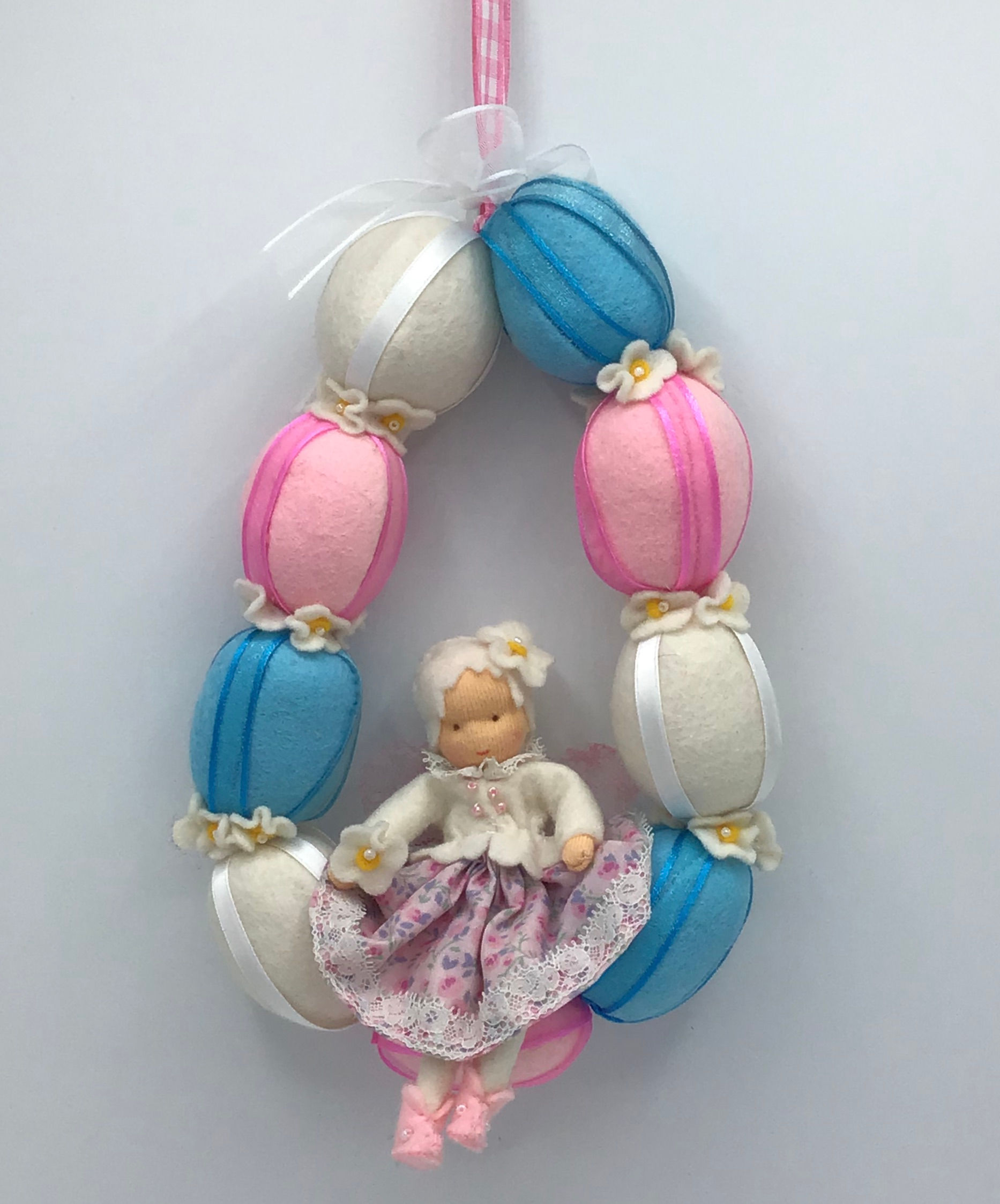 Paashanger blauw rose