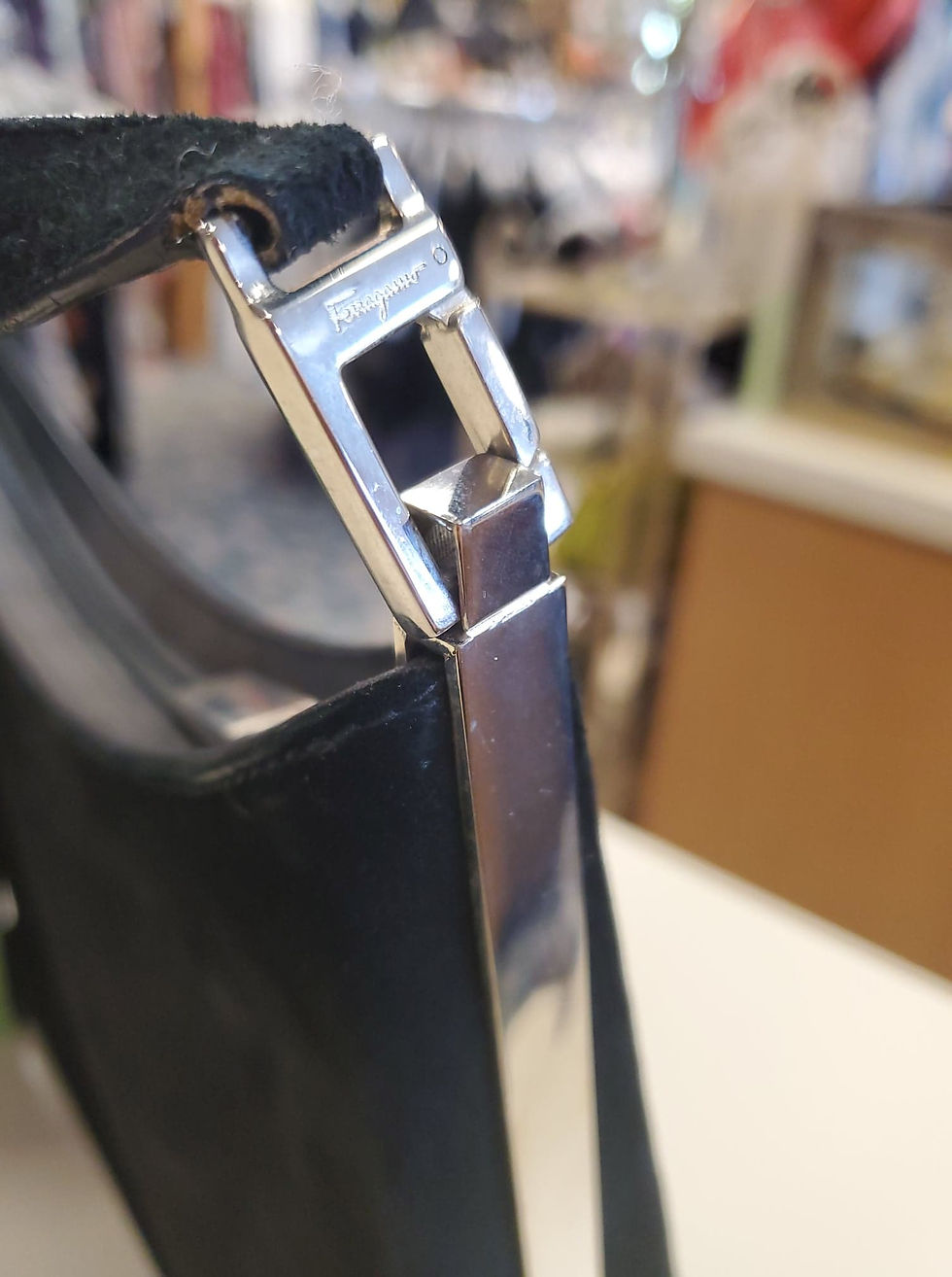 Thumbnail: Ferragamo Suede Shoulder Bag