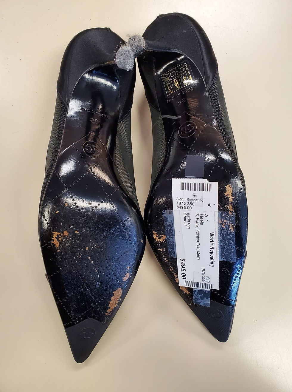 Thumbnail: Chanel CC Mesh/Satin Pumps | Size 38