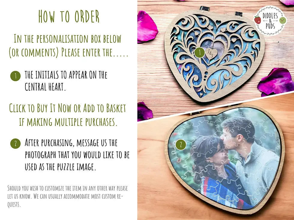 Thumbnail: Personalised heart shaped puzzle