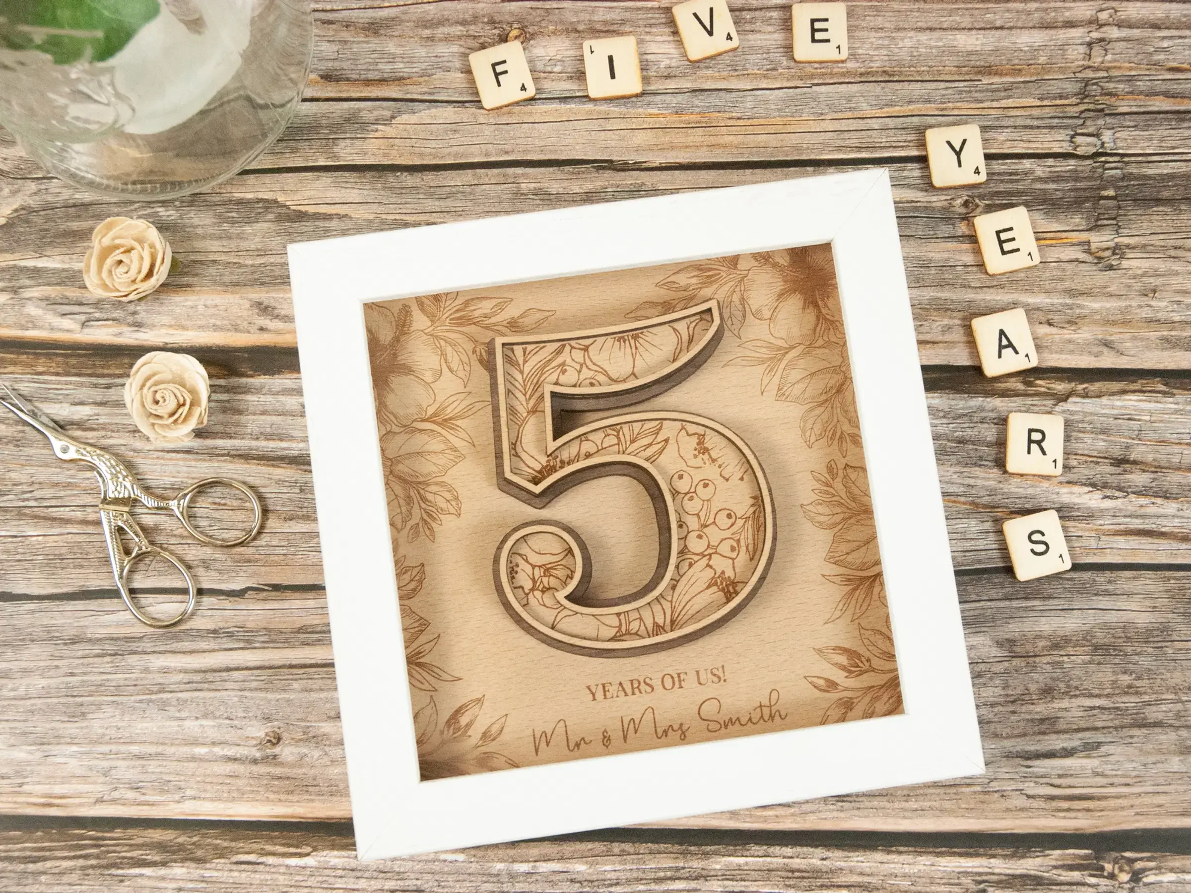 Personalised Wood Anniversary Gift