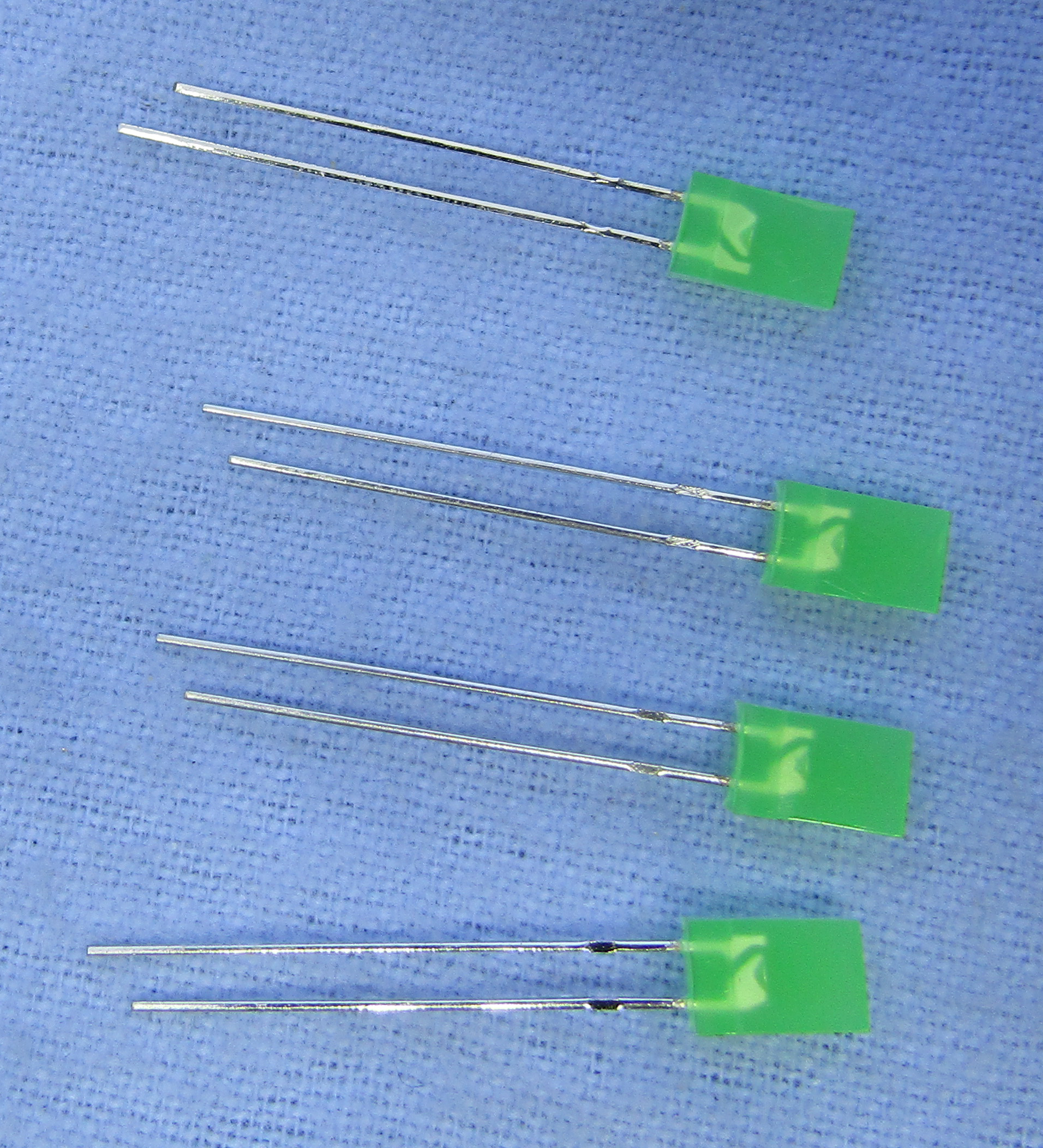 Rect. Led 2X5Mm Green 4/Pkg