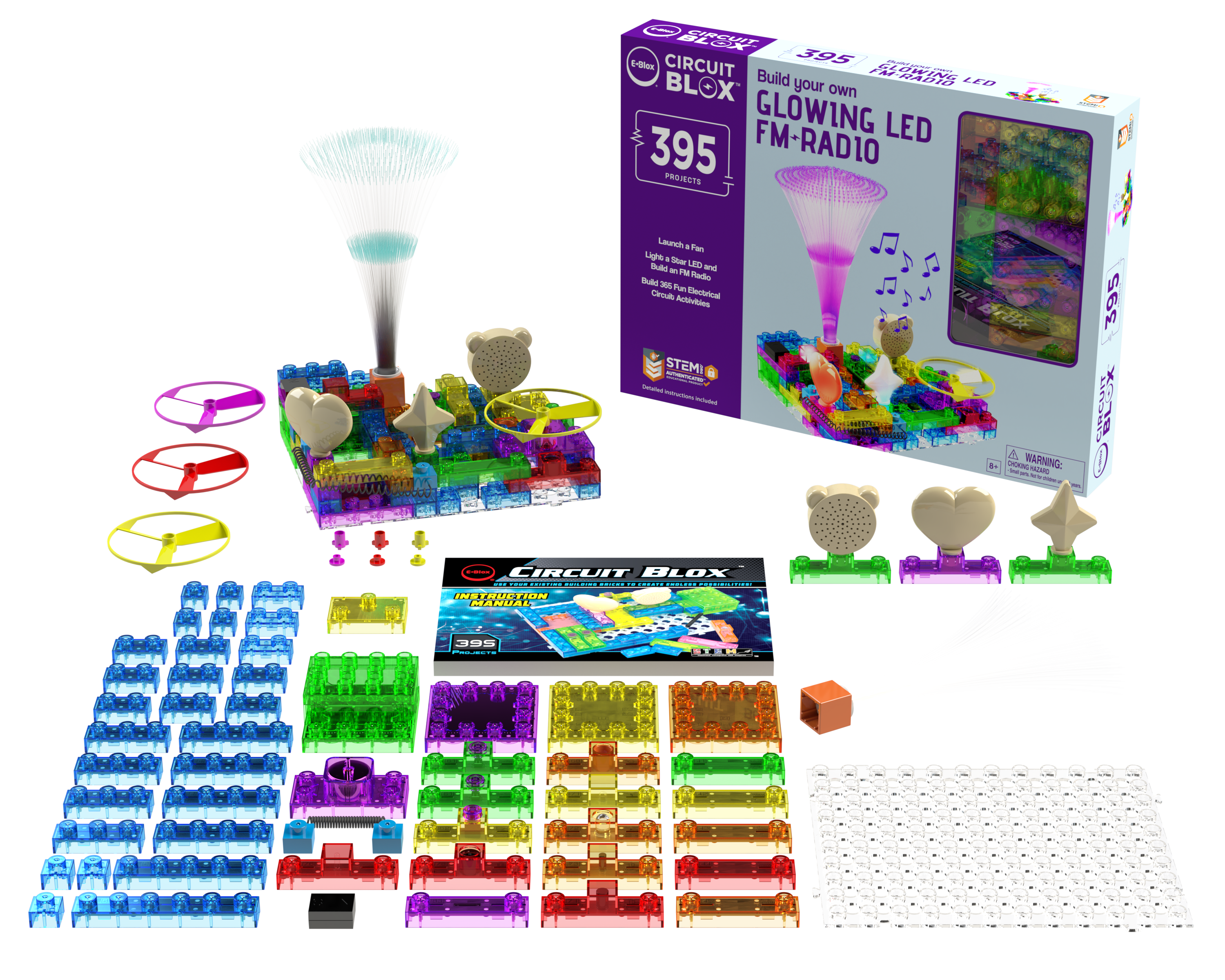 Circuit Blox 395 Projects Build Your Own Glowing Led Fm Radio