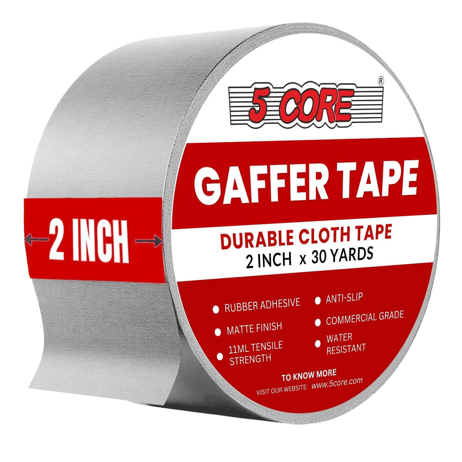 Gaffer Tape Durable Cloth Tape 2-In 30 Yards Gray