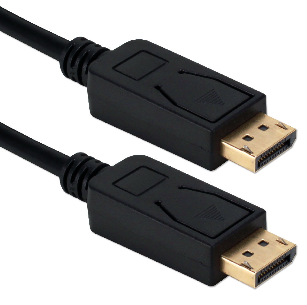 3' Displayport 2.0 Ultrahd 16K Black Cable With Latches